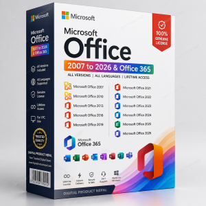Microsoft Office 2007 to 2026 | Office 365 – Retail Key in Nepal